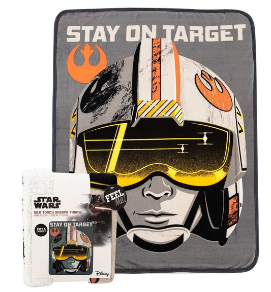 Star Wars Throw Blanket, "Visor View", Silk Touch Sherpa, Multi-Color, 40inx50in, 1 Each