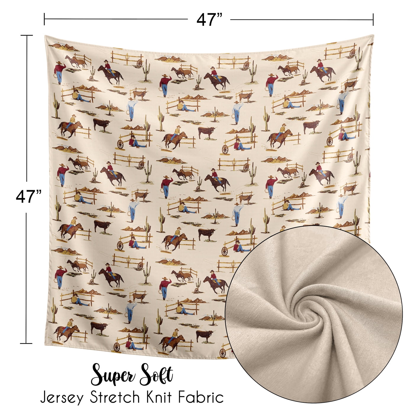 Sweet Jojo Designs Wild West Cowboy Multicolor Swaddle Blanket