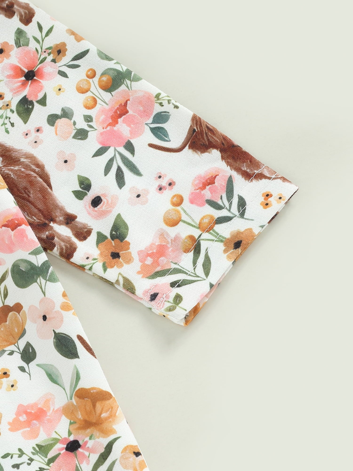 Newborn Girls Boys Sleeping Bag Floral Cow Head Print Long Sleeve Knotted Baby Wearable Blanket Wrap Swaddle with Headband