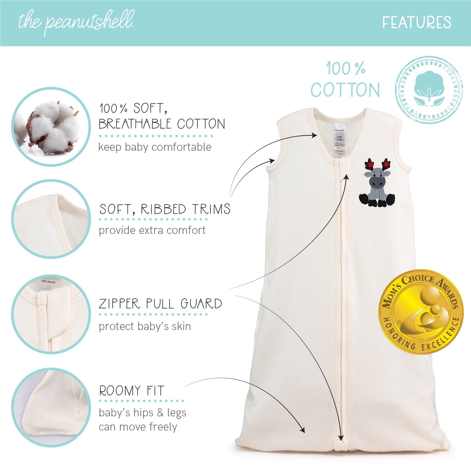 The Peanutshell Baby Sleep Sacks, Wearable Blankets for Boys or Girls, Red Buffalo Plaid, 0-6 Months, 2-Pack