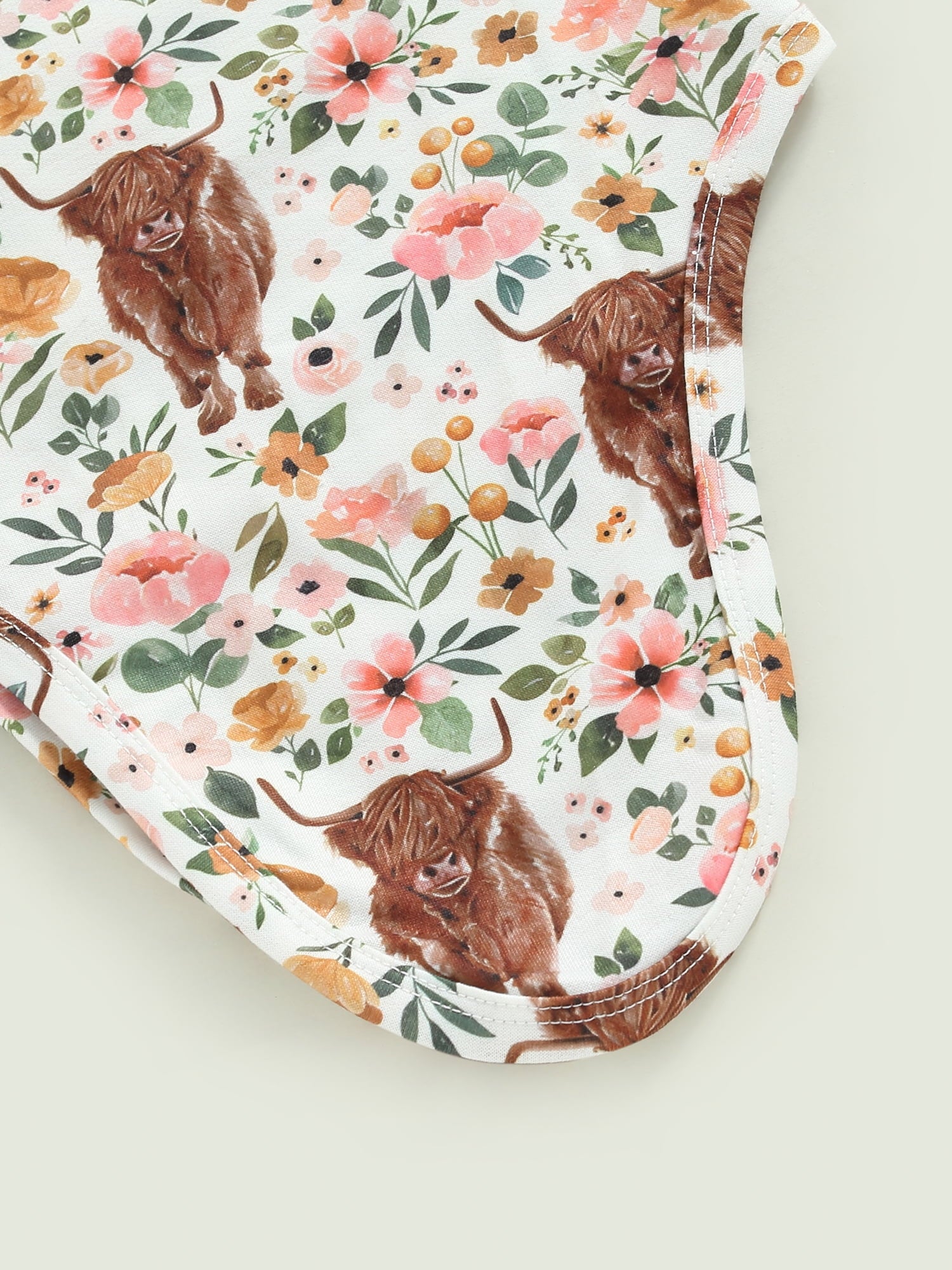 Newborn Girls Boys Sleeping Bag Floral Cow Head Print Long Sleeve Knotted Baby Wearable Blanket Wrap Swaddle with Headband