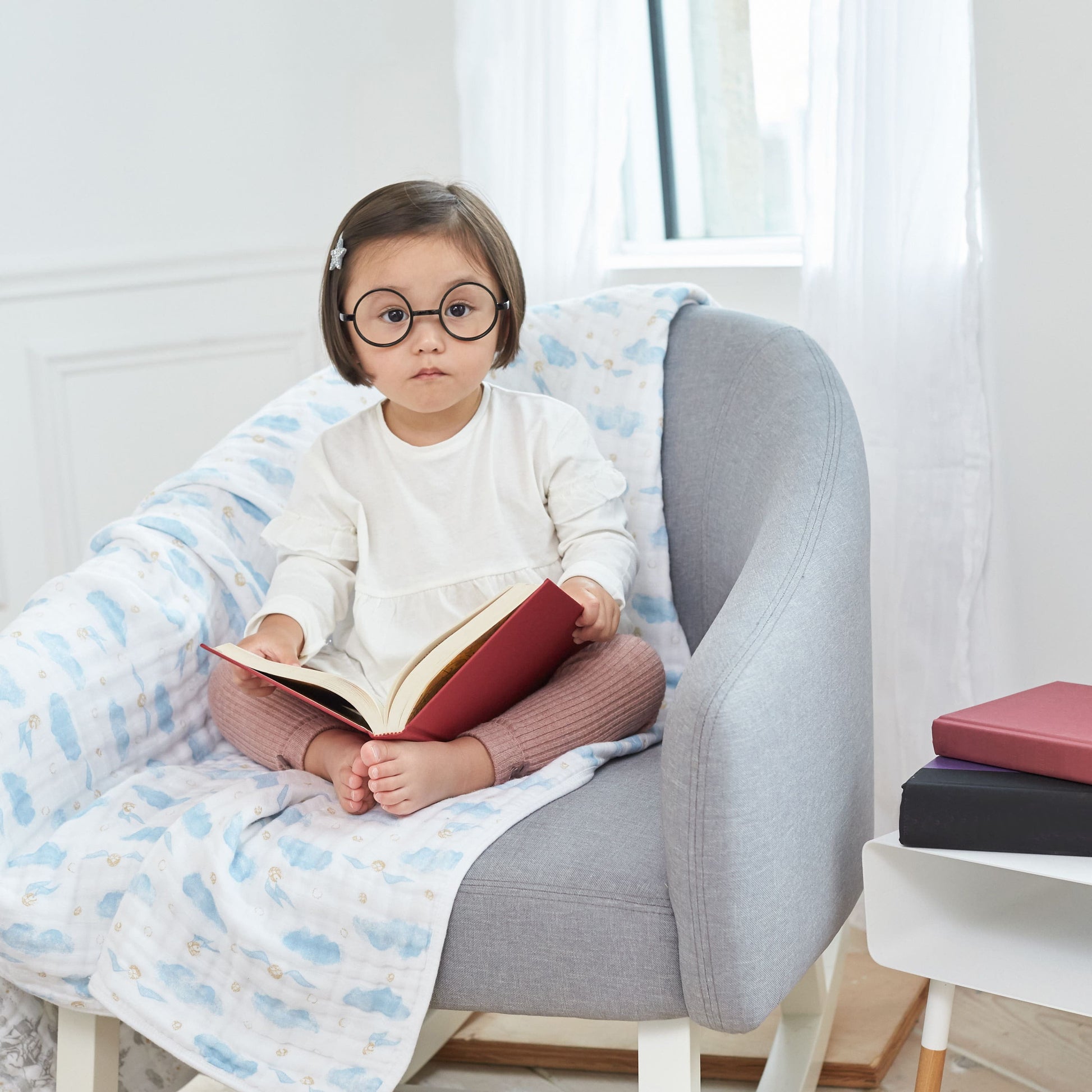 aden + anais Classic Modern Dream Blanket Boy's Harry Potter Gray Cotton Muslin Baby Blanket