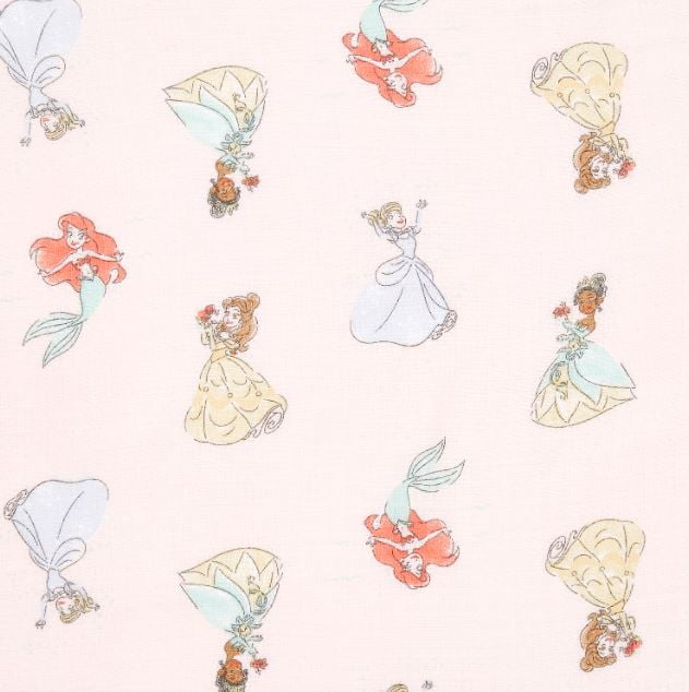 Aden + Anais Essentials Disney Princess 100% Muslin Cotton Swaddle Blanket, Female, 2 Pack