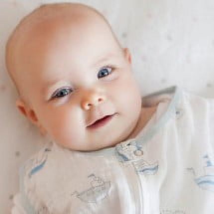 SwaddleDesigns Cotton Muslin Sleeping Sack with 2-Way Zipper, Butterflies - Pastel Pink, Small