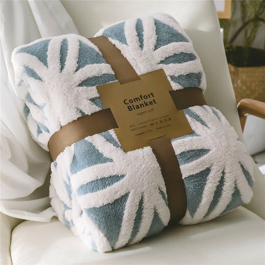 LOMAO Sherpa Fleece Blanket Soft Plush Throw Blanket Dual Sided Cozy Blankets for Bed Couch Sofa(Light Blue,51"x63")