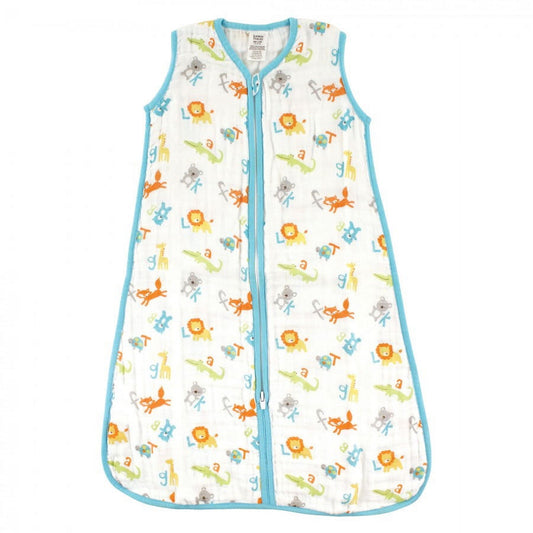 Luvable Friends Baby Sleeveless Muslin Cotton Sleeping Bag, Sack, Blanket, Abc Muslin, 0-6 Months