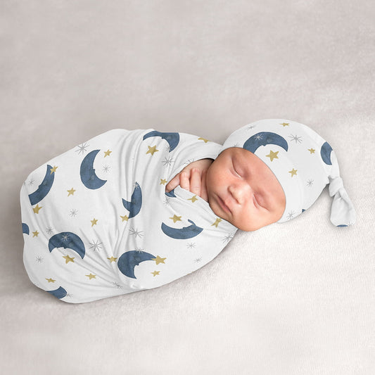 Moon Bear Baby Cocoon and Beanie Hat Sleep Sack Set by Sweet JoJo Designs