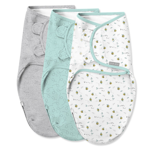 SwaddleMe by Ingenuity Easy Change Swaddle - Little Bees