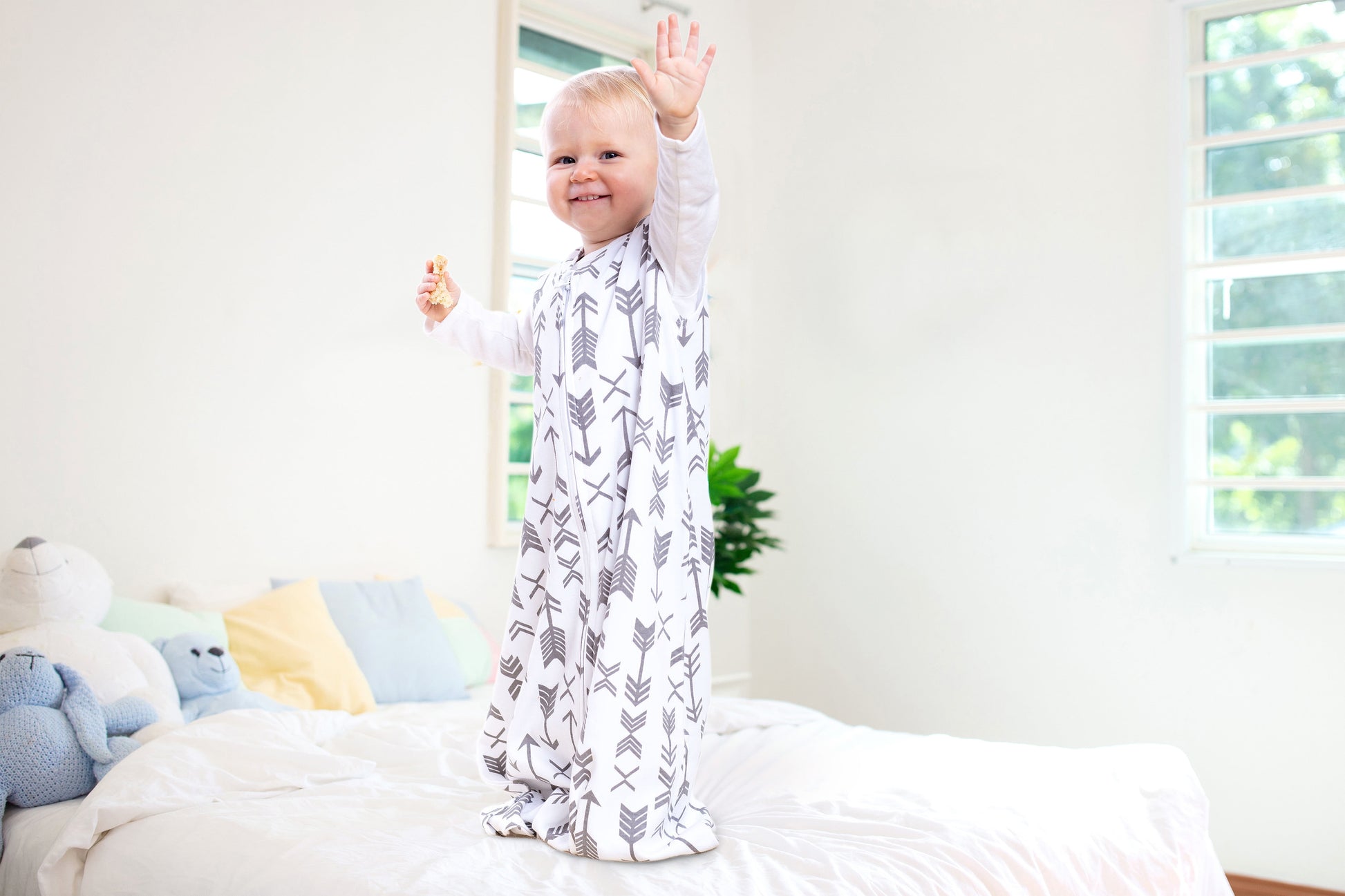 Baby Sleep Bag Sack - 6-12 Months - Supple Natural Softness & Breathability - Quiet 2 Way Zipper w/ Medium Size Protector for Wake-Free Changing Times - Unisex 2 Pack Wearable Blanket