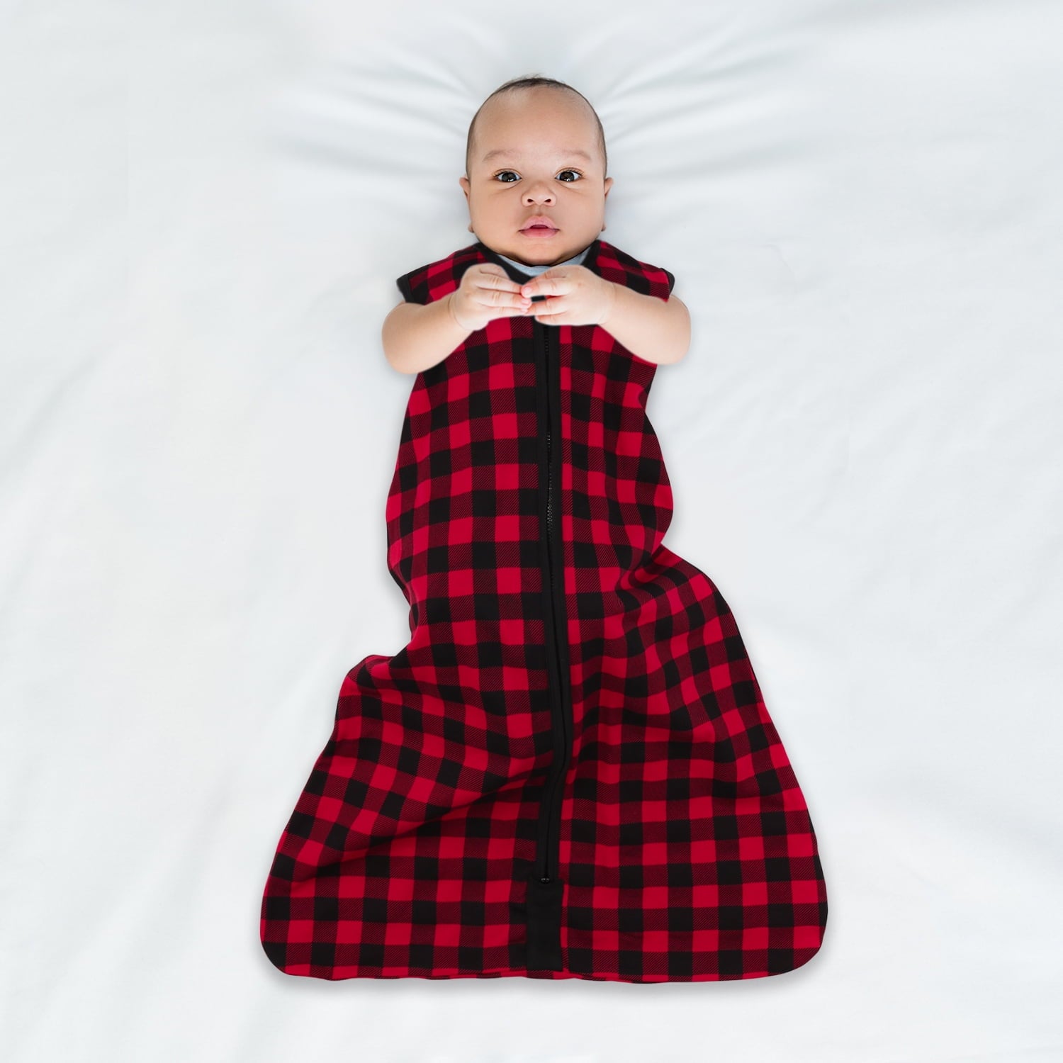 The Peanutshell Baby Sleep Sacks, Wearable Blankets for Boys or Girls, Red Buffalo Plaid, 0-6 Months, 2-Pack