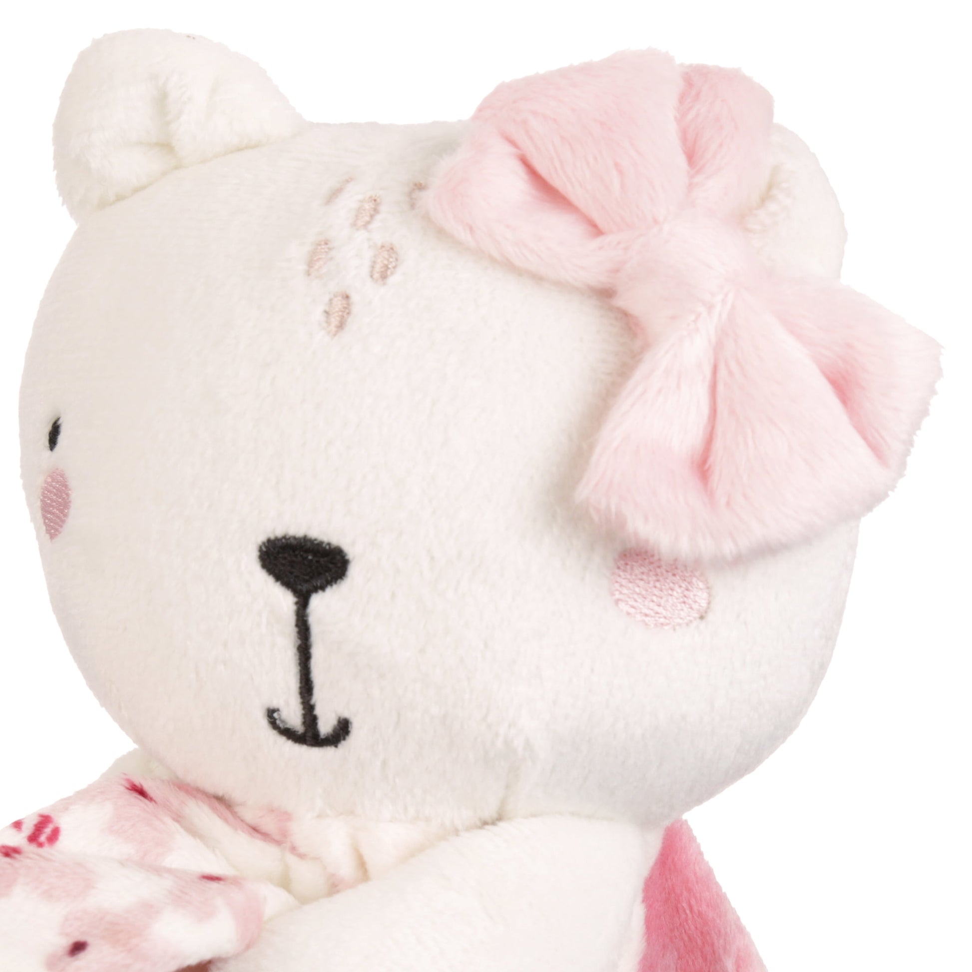 Modern Moments by Gerber Baby & Toddler Girl or Boy Plush Security Blanket, Pink Bear